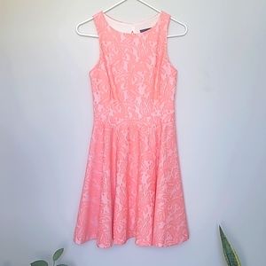 Aqua lace cut out dress